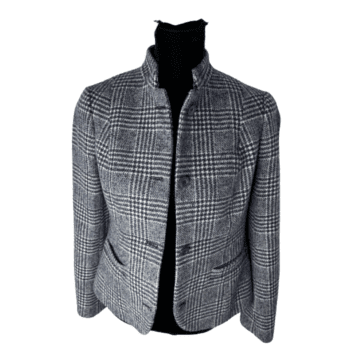 BROOKS BROTHERS BLUE AND WHITE PLAID JACKET