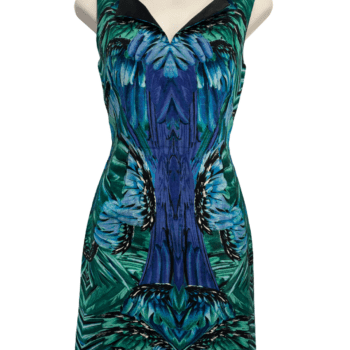 Peacock Print Bodycon Dress